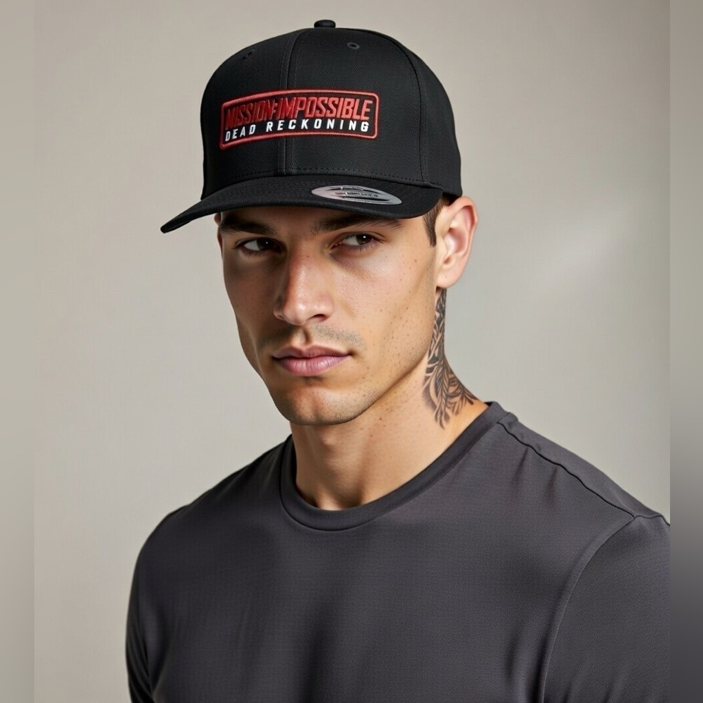 Mission Impossible Black Snapback Hat Mission Impossible Black Snapback Hat